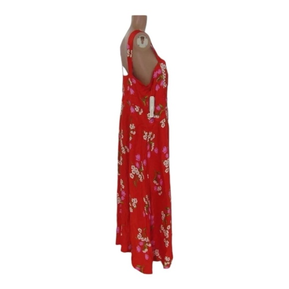 MAEVE x Anthropologie The Jocelyn Red Floral Sleeveless Midi Dress Size 2XL NWT - Picture 8 of 11